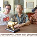 CamboFest, Cambodia's First Film Festival - Filmmaker Yvon Hem wins the Grabay Meas 'Golden Buffalo' Award
